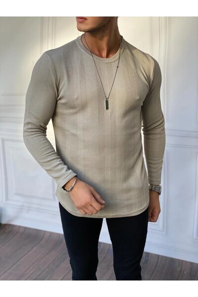 MODEFENDİ Pulover din bumbac cu model tricotat