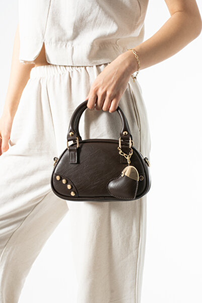 Adox Çanta ISO MODEL KALP CHARMLI ΚΑΦΕ ΓΥΝΑΙΚΕΙΑ ΤΣΑΝΤΑ ΧΕΡΙΟΥ ΚΑΙ ΩΜΟΥ