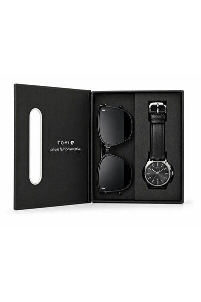 Tomi Urban Edge T085 Analog Watch with Sunglasses Gift Set for Men – Black Le...