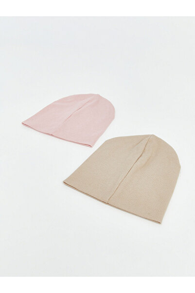 LC Waikiki Two Mt Shop Quality Basic Baby Girl Beanie 2-Pack