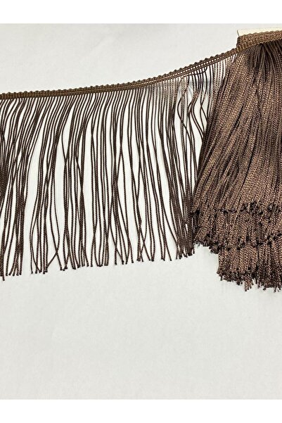 karantuhafiye Φούντα με κρόσσια 20 εκ. / Καφέ / 1 μέτρο