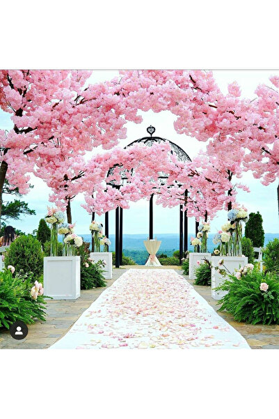 Home Bahar Dalı Japon Kiraz Çiçeği 90 Cm 120 Yapraklı Çift Kat Yapay Çiçek De...