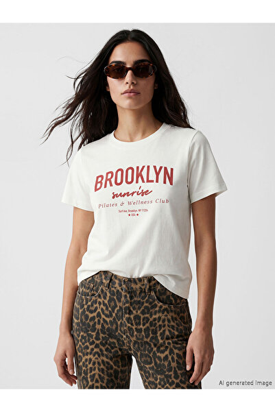 LC Waikiki Vizyon New Season Brooklyn Printed 100% Cotton Women's T-Shirt
