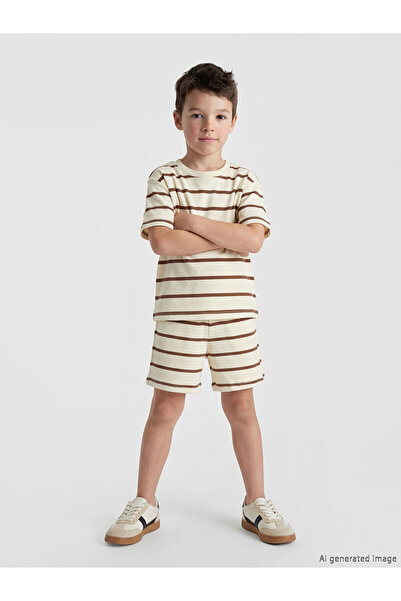 LC Waikiki Peak New Season Striped Boys' Shorts Set