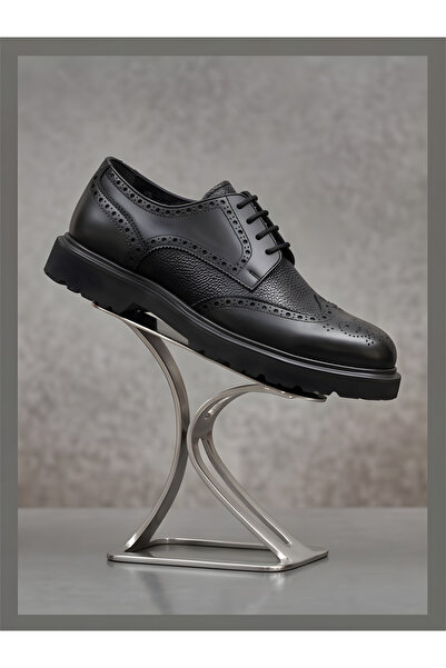 CRC AYAKKABI Luxury Touch Black Leather Shoes - Classic & Casual Hybrid Style