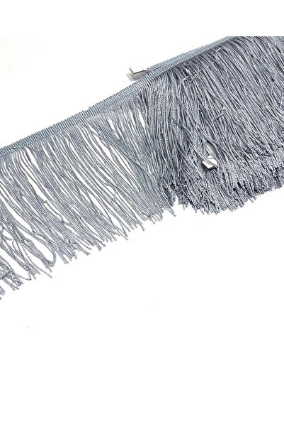 karantuhafiye Φούντα με κρόσσια 13 εκ. / Σκούρο γκρι / 1 μέτρο