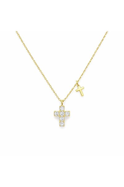 Bijuteria SORELLY Επιχρυσωμένη ασημένια αλυσίδα με μικρά σταυράκια