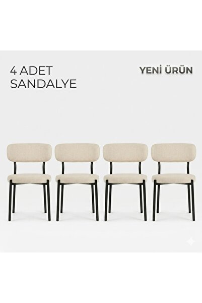 EDMONDA EV AKSESUAR LİZBON 4 ADET MUTFAK SANDALYESİ YEMEK ODASI SANDALYESİ Sİ...