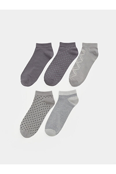 LC Waikiki Nevavm Patterned Men's Bamboo Booties Socks with Difference in Col...