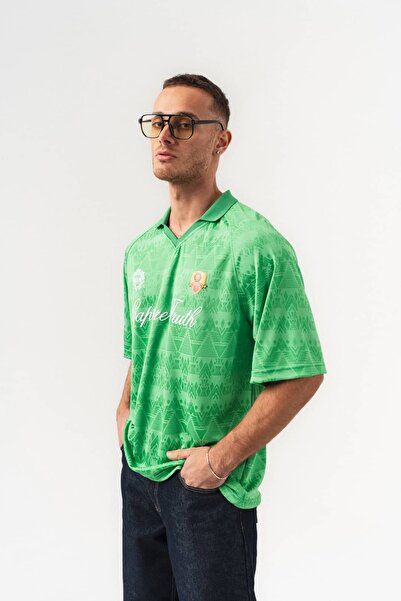 go gang own Μπλουζάκι Truth Jersey με λαιμόκοψη V, Oversize, σε στυλ αθλητική...