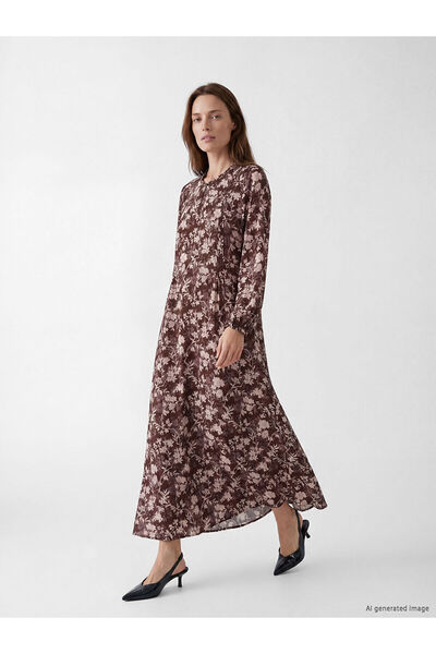 LC Waikiki Peak New Season Crew Neck Floral A-Line Dress