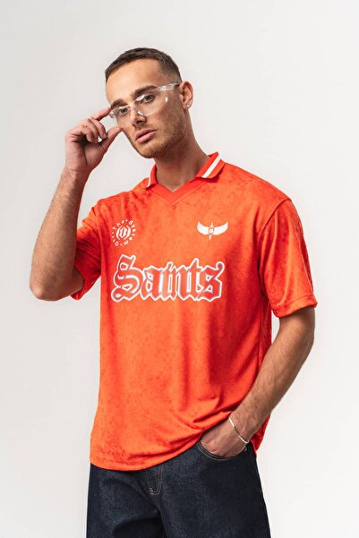 go gang own Φανέλα Saints με γιακά πόλο, oversized, τύπου jersey T-shirt