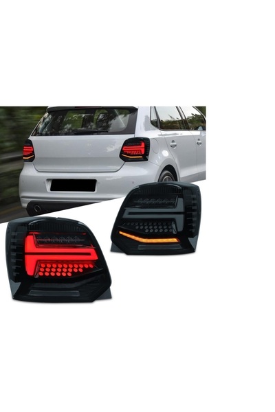 X POWER TUNİNG vw polo 6r-6j animasyonlu Q2 dizayn füme led stop lambası