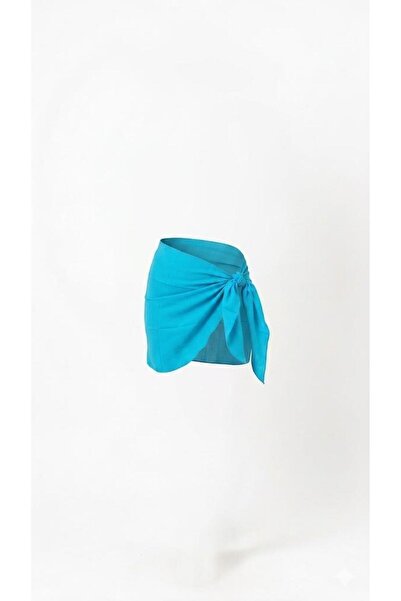 vovido Γυναικεία φούστα Pareo – Φούστα παραλίας από σιφόν με δέσιμο, τιρκουάζ...