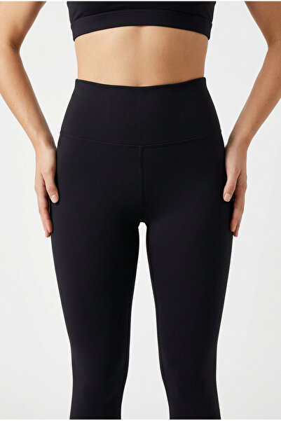 MRS.MODA Γυναικείο μαύρο κολάν ψηλόμεσο για καθημερινή χρήση και αθλητική χρήση