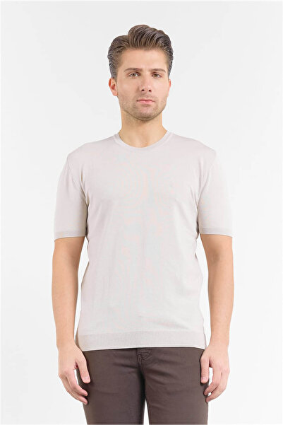 İmza Ανδρικό T-Shirt Slim Fit Stone 1011250179