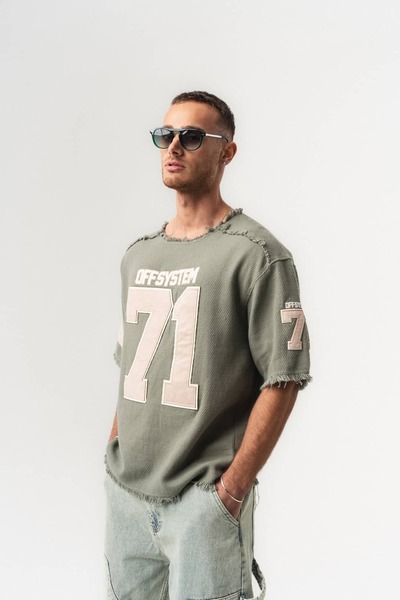 go gang own Μπλουζάκι System 71 Oversize με λαιμόκοψη ποδηλάτου, με κρόσσια κ...