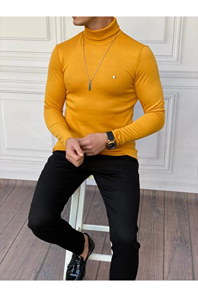 MODEFENDİ Slim Fit a Quality Cotton Full-Collar Sweater