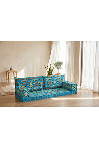 FEYZA DECOR HOME Anadolu Desen Yer Minderi Koltuk – Otantik Şark Köşesi Sedir...
