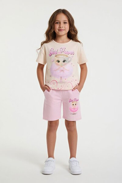 Cansın Mini Σετ 2 τεμαχίων για κορίτσια με μπλουζάκι με σχέδιο μπαλαρίνας σε ...