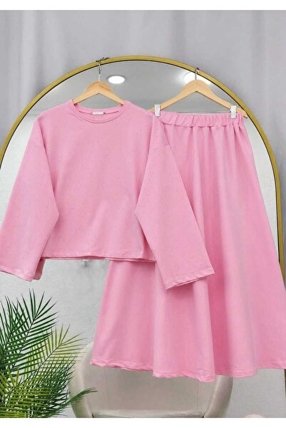 MODA VEDAT Γυναικείο Σετ Φούστας με Λεπτομέρειες Işıltı -0500