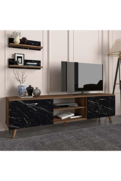 SAHABA TV Table, Turkish TV Stand, W150 X D30 X H40.5cm TV Multimedia Center,...