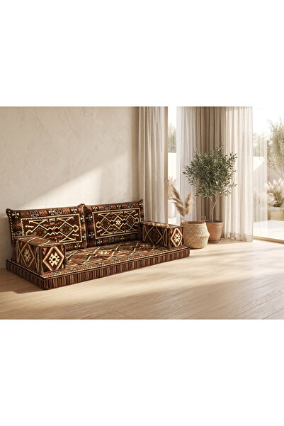 FEYZA DECOR HOME Anadolu Desen Yer Minderi Koltuk – Otantik Şark Köşesi Sedir...