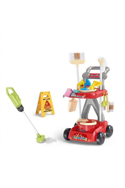 Rovo Σετ Παιχνιδιού Καθαρισμού 223, Ηλεκτρική Σκούπα, Καρότσι με Ρόδες, 24 Τε...