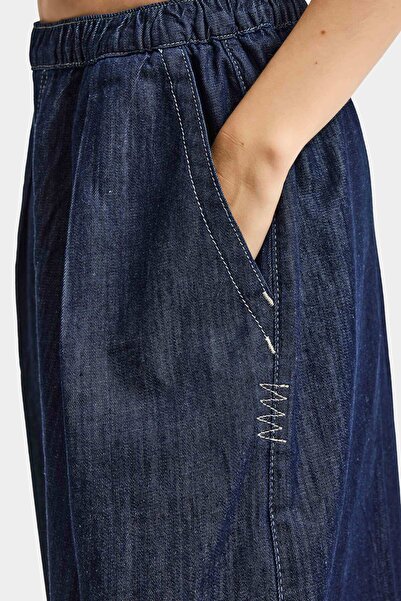 it's basic Kadın İndigo Selvedge 7s6-50 Baggy Cocoon Denim Jean
