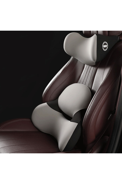 PriStyle Σετ 2 εργονομικών μαξιλαριών με οσφυϊκή και αυχενική υποστήριξη, κατ...