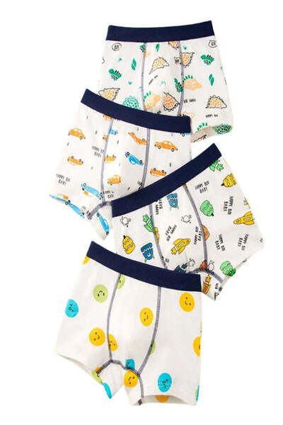 Babyqlo Boys Cotton Fun Icon Boxer Pack of 4
