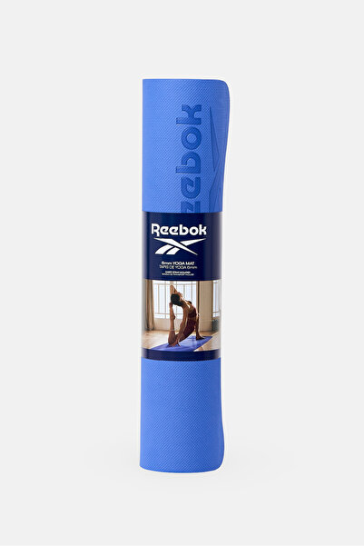 Reebok سجادة يوغا من الفوم الناعم بشعار العلامة التجارية، لون أزرق فاتح