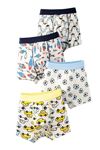 Babyqlo Boys Cotton Animal Sports Boxer Pack of 4