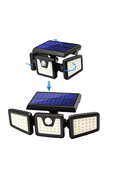OEM Ηλιακό φωτιστικό LED εξωτερικού χώρου με 3 κεφαλές, 270 °   Αισθητήρας κί...