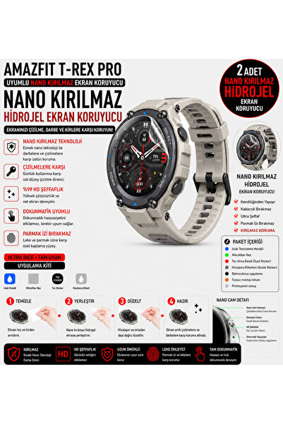 Astakos واقي شاشة هيدروجيل نانو غير قابل للكسر متوافق مع Amazfit Trex pro، قط...