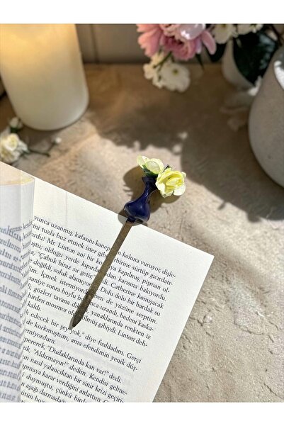 Rika Spolia & Co. Vazolu Minyatür Sarı Gül – Çok Amaçlı Ayraç & Broş