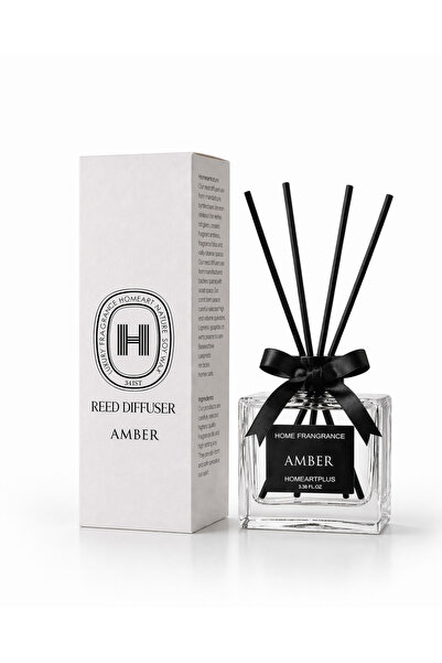 homeartplus Amber Romantik Bambu Çubuklu oda kokusu Fiyonklu 100 ml diffuser