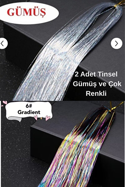 Nisankids 2 τεμάχια Tinsel - Αξεσουάρ μαλλιών με λάμψη - Hair Shine Side Hair...