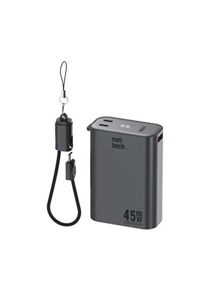 Boğazören Ultra Hızlı Turbo Jarj GaN Taşınabilir Güç 45W Powerbank 20000mAh Ç...