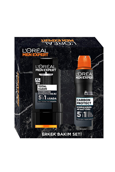 L'Oreal Paris Men Expert Men Carbon Pro Duş Jeli 300 Ml + Deodorant 150 Ml