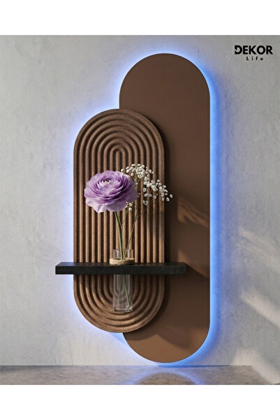 TAKIFİX Pilli LED’li 40×90 CM Oval Modern Ledli Duvar Tablosu | Dekoratif Pan...