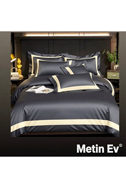 METİNEV 100% Cotton Satin 6 Piece Single Premium Duvet Cover Set