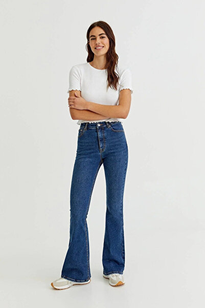 Lixera Παντελόνι Daria Blue Lycra με ψηλή μέση, ισπανικό τζιν