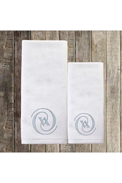 Ursa Letter V Embroidered Decorative Kitchen and Bathroom Towel 2-Pack 30X50-...