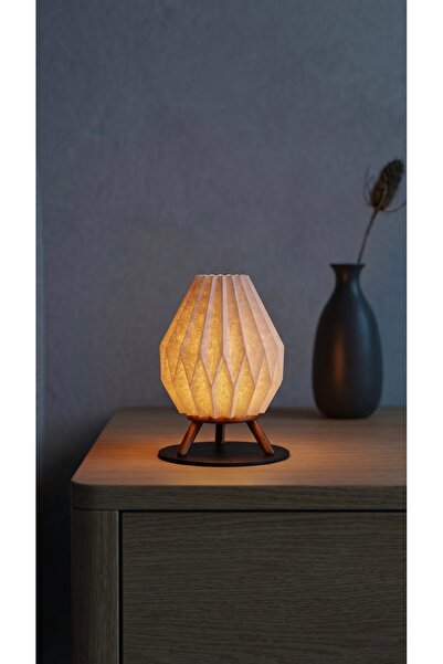 Edosco Foleday Modern Dekoratif Tasarım Led Tealight Mumluk Masa Lambası (Pil...