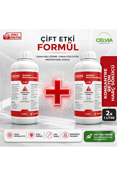 CELVIA Temizlik Beton Harç Sökücü Konsantre C-158 1 Kg (2 Adet)
