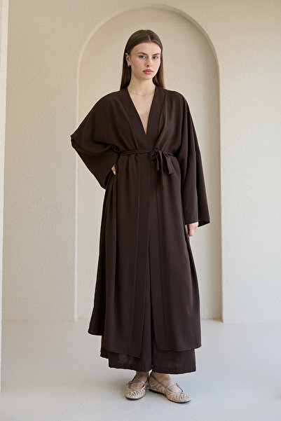 Melike Tatar Μακρύ κοστούμι με ζώνη 12-8571