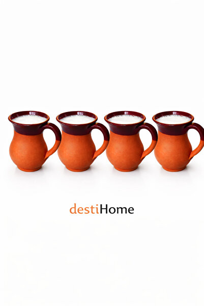 DestiHome Set of 4 Handmade Natural Ayran Cups