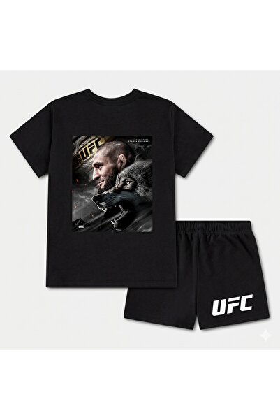 SVART WEAR Khamzat Chimaev UFC Unisex 100% βαμβακερό σορτς - Σετ μπλουζάκι κα...
