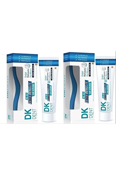 Dermokil Dk Dent Extra Beyazlık Tam Koruma Diş Macunu Diş Fırçalı 2x75 ml